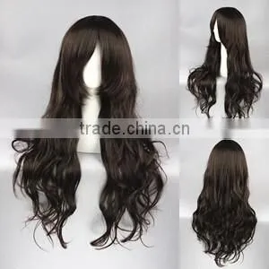 High Quality 65cm Medium Long Curly NO.6 ORIGINAL SOUNDTRACK Wig Inukashi Dark Brown Wig Synthetic Anime Wig Cosplay Hair Wigs photo-2