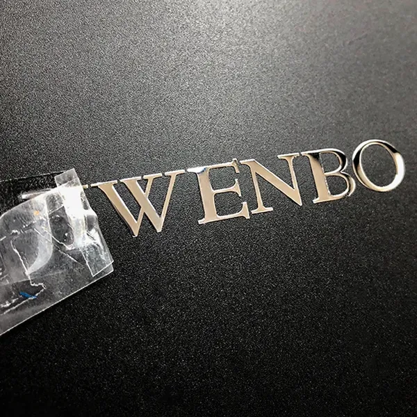 Custom Logo 3d Embossed Label Decals Metallic Sticker Waterproof Luxury Gold Foil Transfer Metal Nickel Stickers photo-5