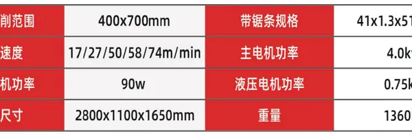 Hongshengjie 4070 Semi-automatic Metal Band Saw Machine: Features Dual Jaw Clamping for Enhanced Stability photo-4
