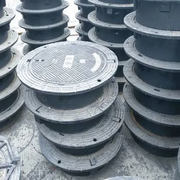 Round Ductile Iron Manhole Cover EN124 D400 E600 F900 Black Durable Road Safety Waterproof (Customized Size) photo-4