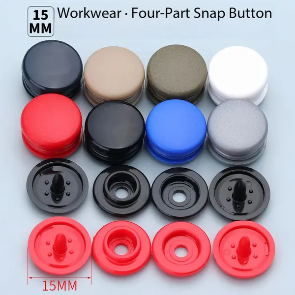 Resin Snap Buttons 9mm POM Heavy Duty Closure Parts for Baby Bibs and Textile Handmade Sewing Production