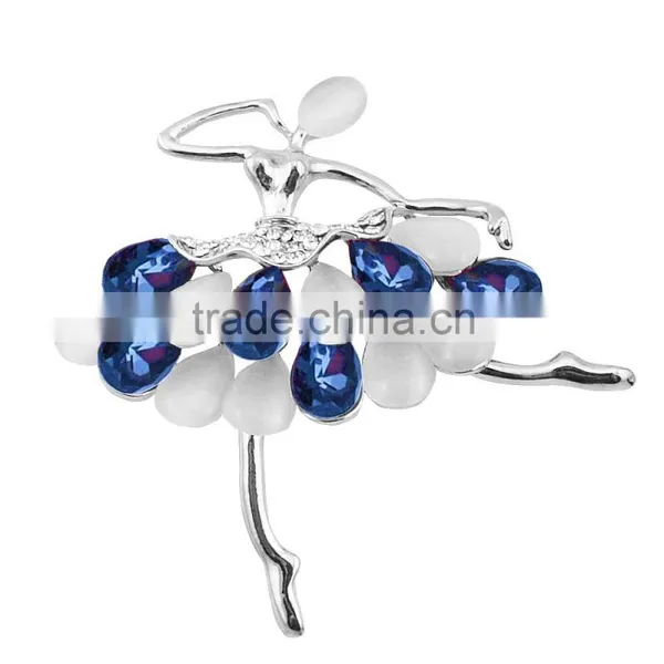 European Style Fashion Brooch Vintage Silver Dancer Brooch photo-2