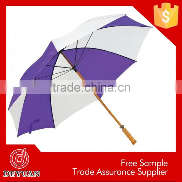 China Supplier Golf Gift 30inch Advertising Wooden Umbrellas photo-4