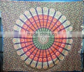 WHOLESALE MANDALA ROUND TAPESTRY WONDERFUL PRINT COTTON BEDSHEET photo-5
