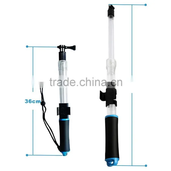 Brand Shoot Transparent Float Extension Pole Floaty Bobber Grip Monopod Wifi Remore Clip For Gopro/SJCAM/Xiaomi photo-2