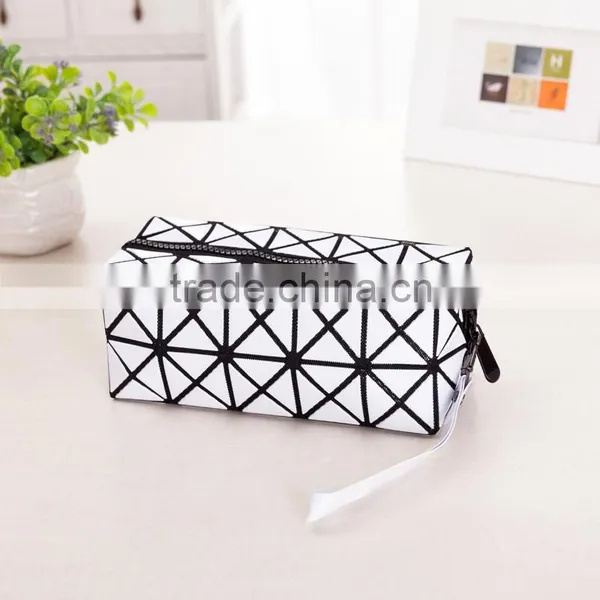 NEWEST Design Shining PVC Cosmetic Bag With Handle Light Toiletry Bags