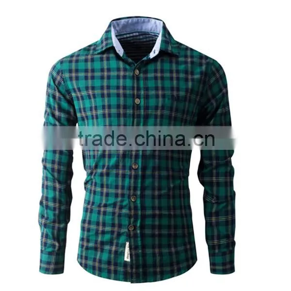 Designer Stylish Cotton Check Shirts for Men Long Sleeve Shirts photo-3
