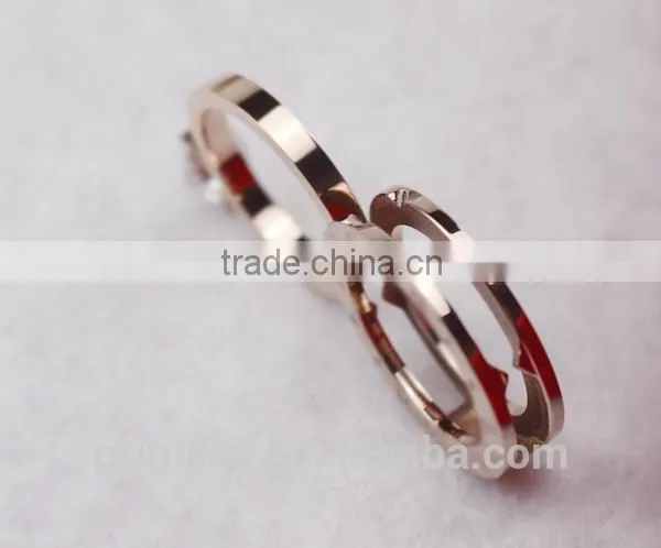 Classic Single Rhinestone Big Stone Titanium Steel Bulgarian Combo Carat Designs Rose Gold Ring Jewelry Accessories photo-5