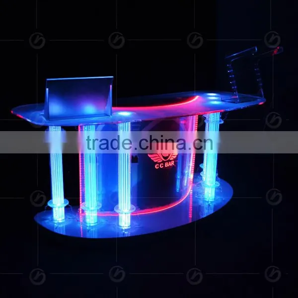 Night Bar Acrylic LED Table Designs, Night Club dj Facade, Night Bar Booth photo-4