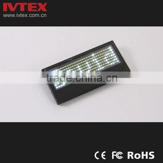 Digital Red Rechargeable Battery Backup Mini LED Display / LED Name Badge / LED Name TAG photo-4