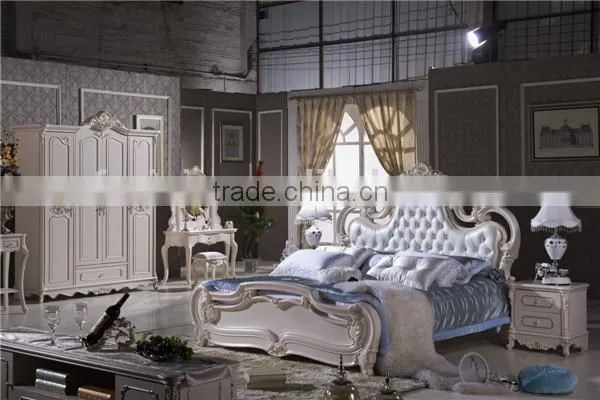 New Product Bedroom Set/ Home Furniture/ King Size Bed/ Carved Wood and MDF Bedroom Set L105A