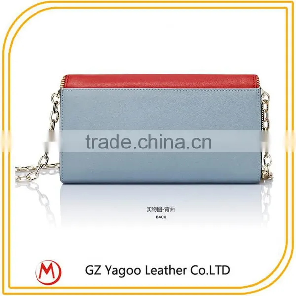 Contrast Color Own Branded Women Leather Wallet From Gz Handbag Factory photo-4