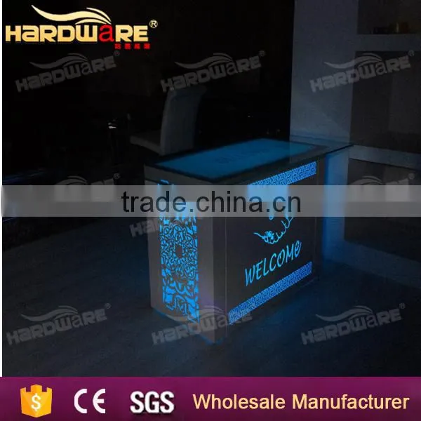 Event Small LED Reception Counter Table Design for Hotel or Wedding photo-4