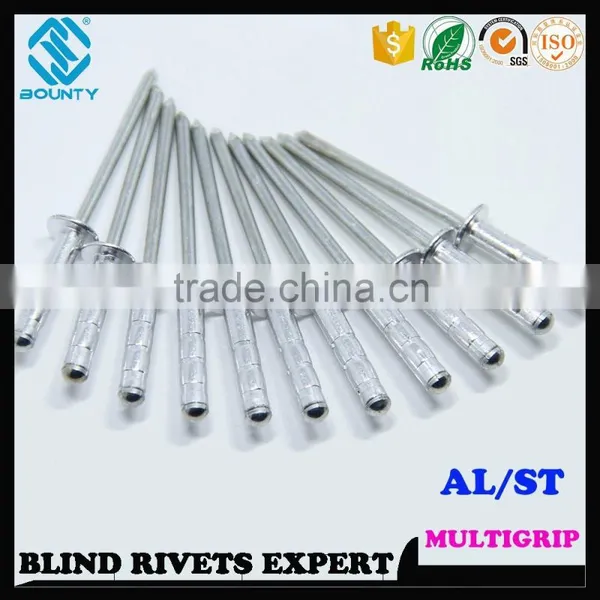 HIGH QUALITY FACTORY DOME HEAD A/S MULTI GRIP POP RIVETS photo-2