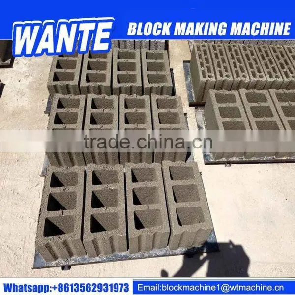 WANTE BRAND QT4-24 Manual Hollow Block Making Machine for Fork Truck photo-5