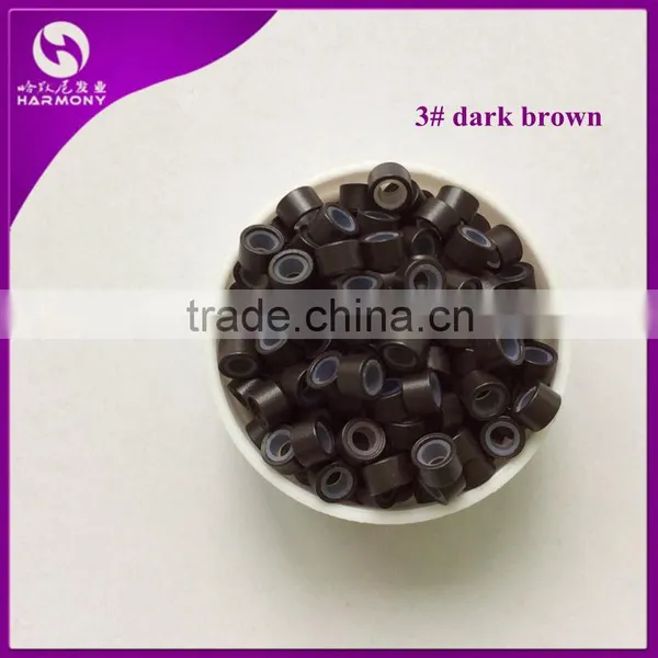 Silicone Beads Micro Link Ring Beads Feather Stick Hair Extensions With Mix-Coloured Beads 1000pcs 4.0mm*2.0mm*2.0mm photo-4
