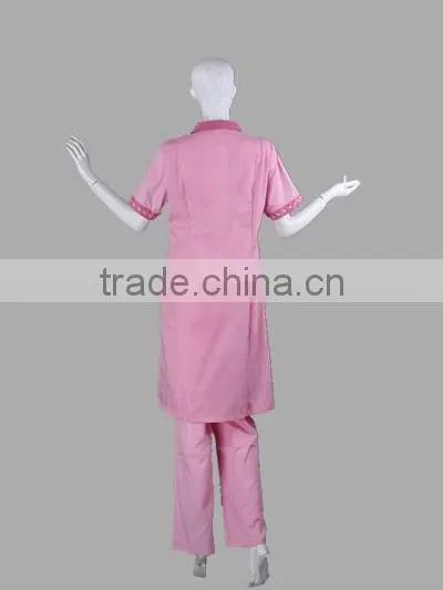 Women Short Sleeve Nurse Hospital Uniform Dress photo-3
