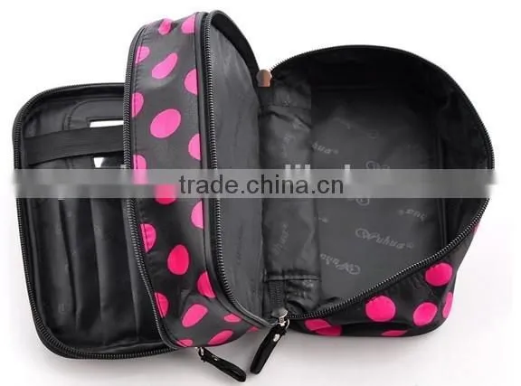 Nice Special Design Double Layer Cosmetic Bag Black photo-2