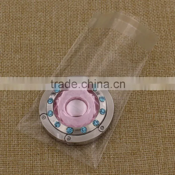 Supply Lady's Metal Purse Hanger/round Bag Holder/foldable Bag Hanger With Rhinestones photo-5