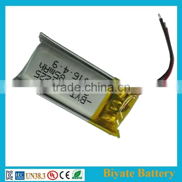 451225 3.7v Rechargaeble 85mah Li-polymer Small Lipo Battery photo-4