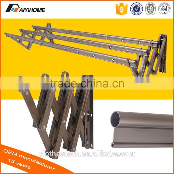 Aluminum Wall Mount Drying Rack for Clothes Dry