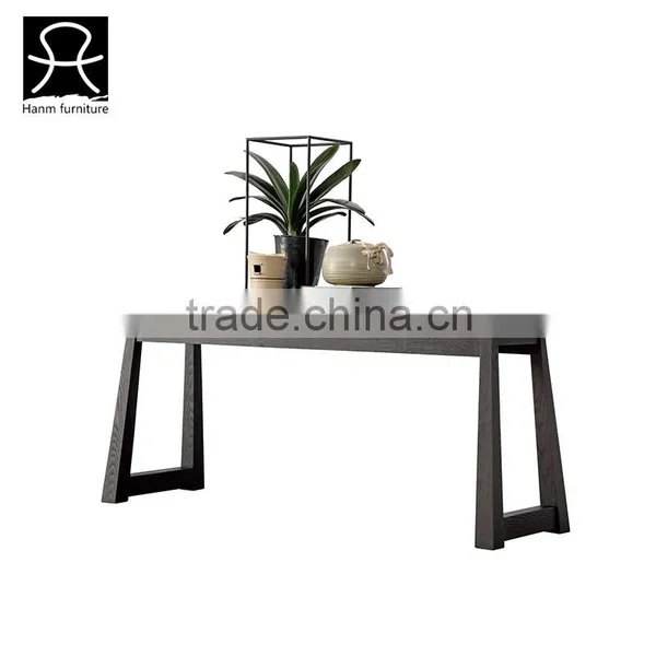 Hanm antique looking console table industrial furniture solid wood side table