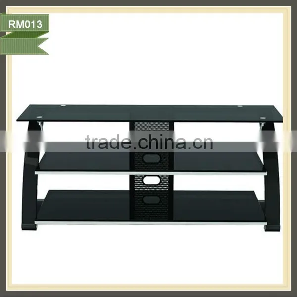 Modern Tempered Glass tv Stand Recycled Wood Furniture Okyanus Home RM013