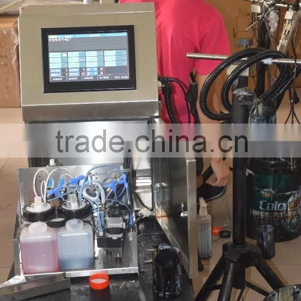Easy operation touch screen ink jet bottle date code printer