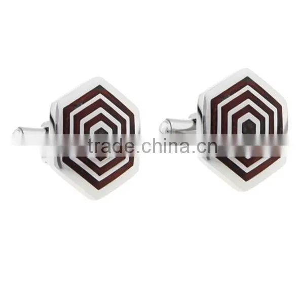 Coin and Token Wood Cufflinks, Sterling Silver Onyx Cufflinks, Conservative Cufflinks