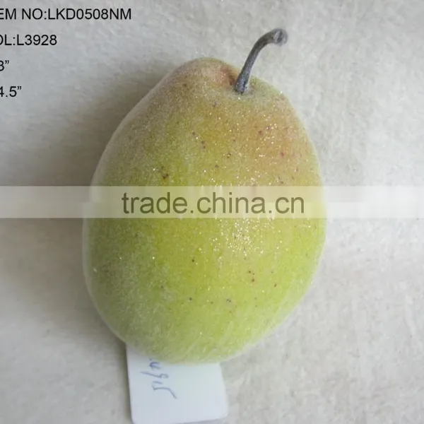 Popular Decorative Artificial Foam Pear 3"*4.5" With Emulation Sugar for Wonderful Havest Home Decoration photo-2