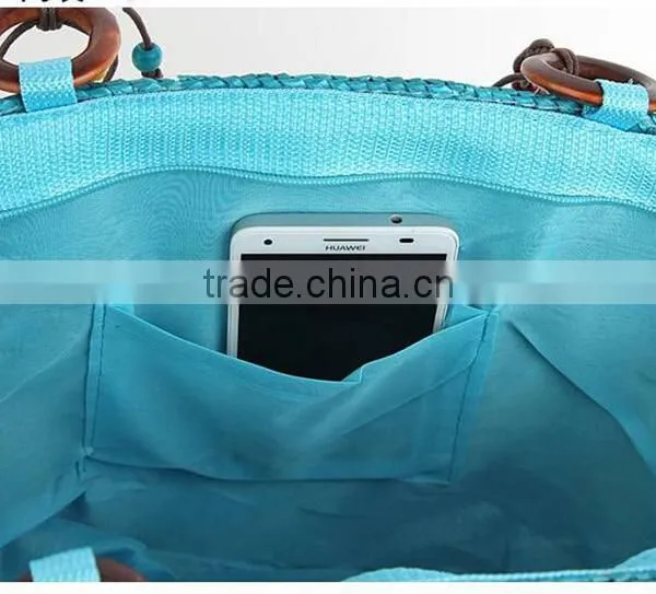 Fashion Lady Straw Tote Bag Beach Bag photo-6