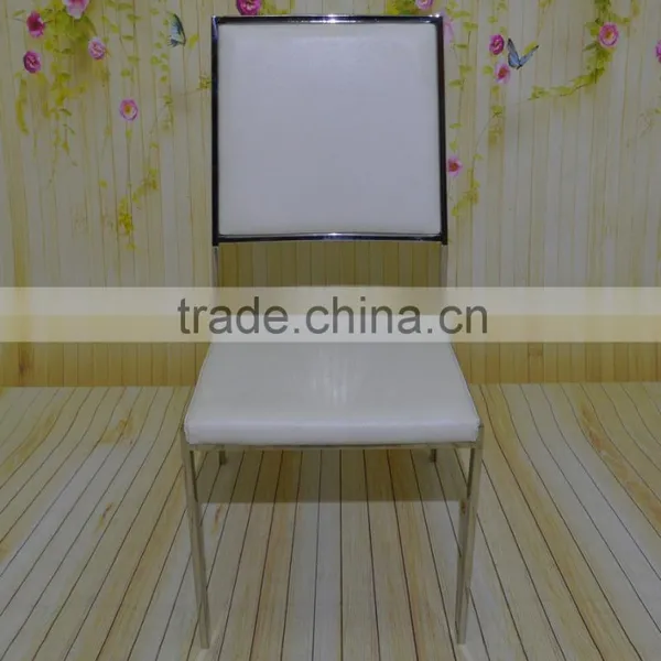 Unique Modern Fashion SS White Stackable Wedding Banquet Chair photo-2