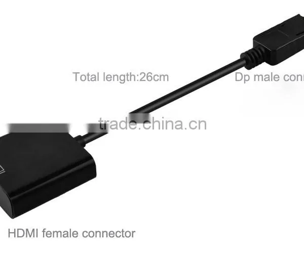 26cm Black Displayport Male to Hdmi Female Adapter Cable photo-6