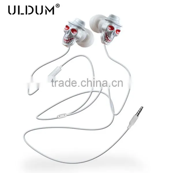 ULDUM TPE Wire Skull In-ear Earphone for Mobile Phone Mp3 Mp4 photo-3