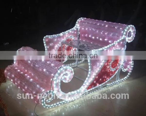 Christmas Decoration Reindeer With Sleigh Light/3d Motif Led Christmas Deer Light Quality Choice photo-3