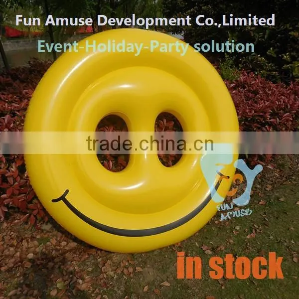 High Quality Adult Pool Toys Smile Face Pool Float Inflatable Donut photo-2
