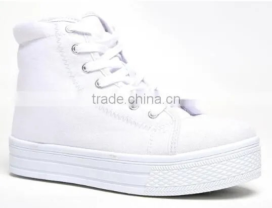 Street Casual Lace Up High Top Platform Sneaker Shoe,canvas Sneaker photo-3