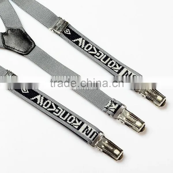Embroidery Logo Fashion Suspenders Adjustable Elastic Braces photo-3