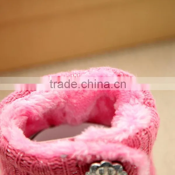 Crochet Knitting Cheap Indoor Outdoor Pink Baby Shoes for Girls photo-5