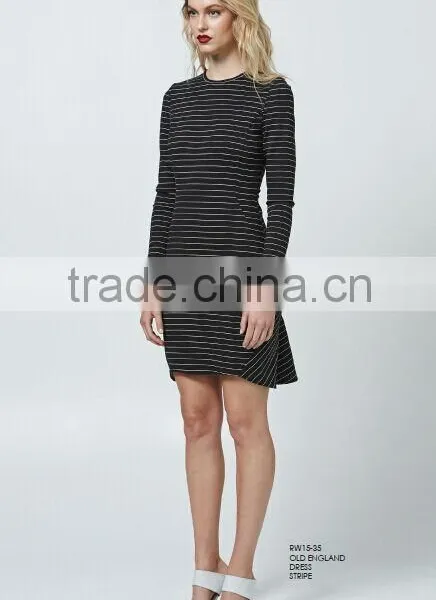 Stripe Print Dress Office Dress Formal Dress for Women