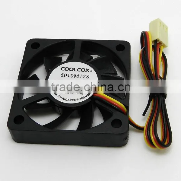 CoolCox 50x50x10mm DC Axial Fan ,5010 Small Exhaust Fan,dc Fan 50mm,5v 12v 24v dc Fan photo-3