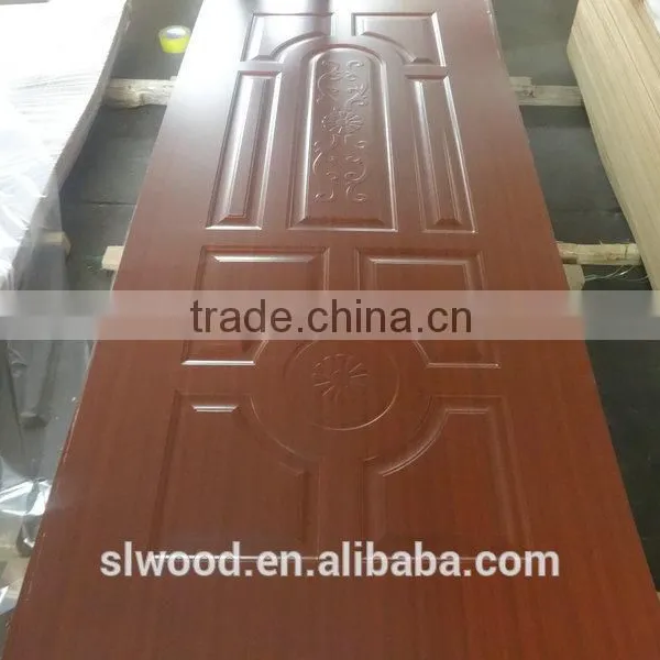 Melamine Hdf Moulded Door Skin Used for Interior Door
