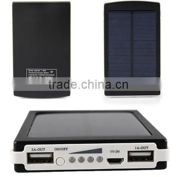 10000mah Solar Charger With Doubel Output Ports and LED Indicator photo-3