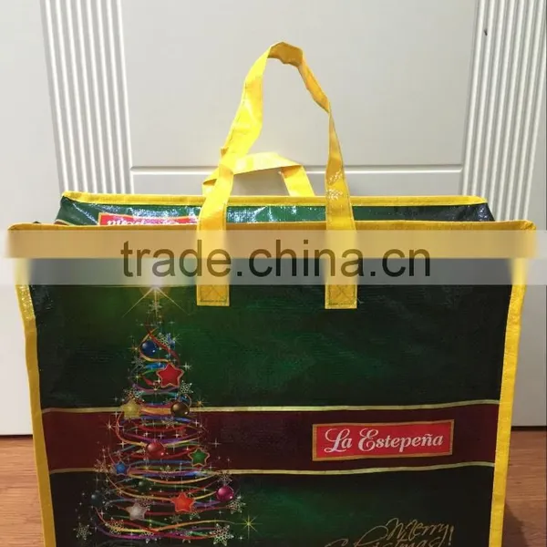 Zipper Bag With Flag Design Shopping Bag