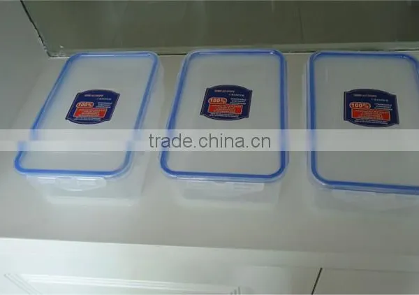 2500ml Clear Plastic Lock Box, Clear Plastic Lunch Bento Boxes photo-3