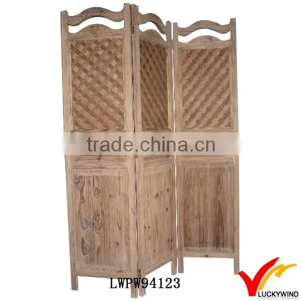 Decor 4 Hinged Door Folding Handmade Antique Wooden Room Divider photo-4
