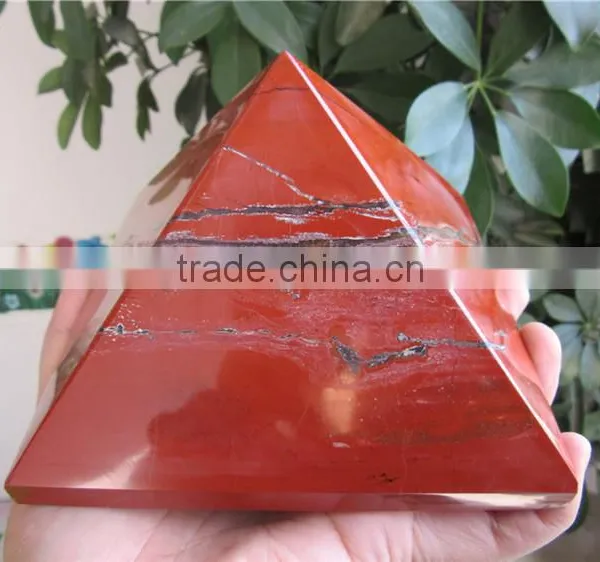High Quality Engraving Red Jasper Jade Pyramid for Sale photo-3