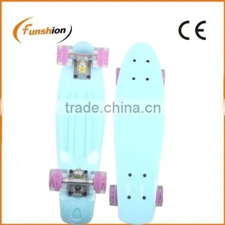 Banana Deck Skateboard With Four Wheels