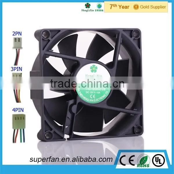 Mini Plastic Fan Blade 80*80*25mm With Sleeve Bearing