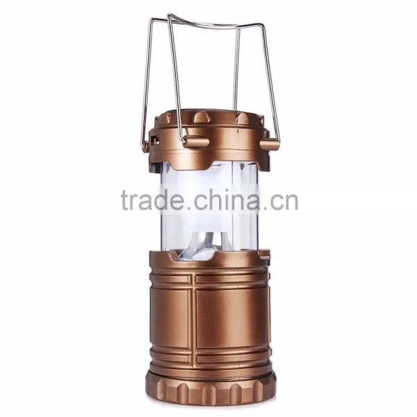 High Quality 6 LED Hand Lamp Rechargable Collapsible Solar Camping Lantern Tent Lights for Outdoor Lighting
